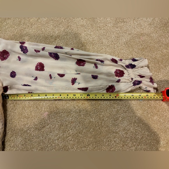 Intimately Free People “Poppy” Print long sleeve ruffle body suit in cream 🌸 - Picture 11 of 12